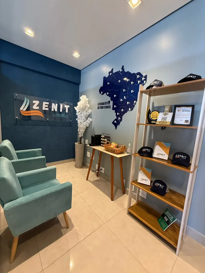 Espaço de atendimento da Zenit Crédito no Centro de Campinas
